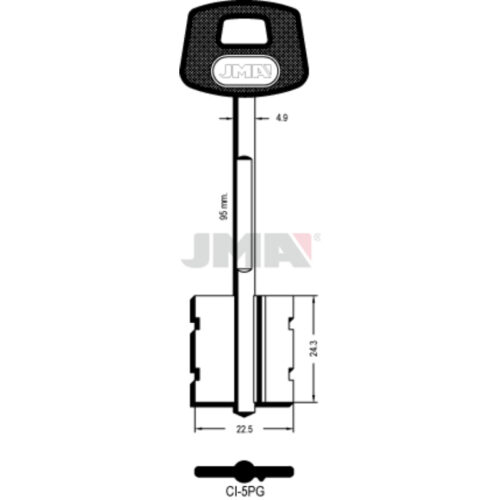 Chei Aripa Alama Plastic Negru CI-5.PG